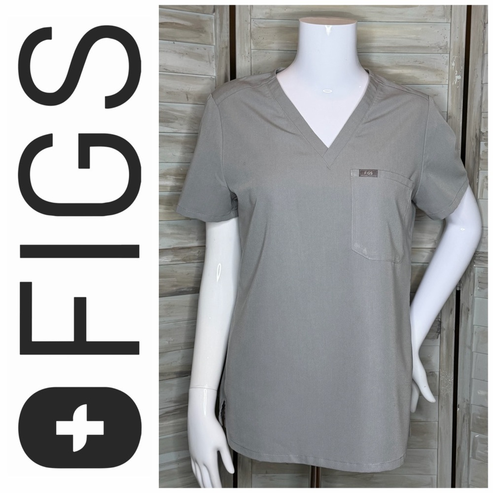 FIGS Technical Condition Catarina Graphite (?) gray scrubs scrub top size Small